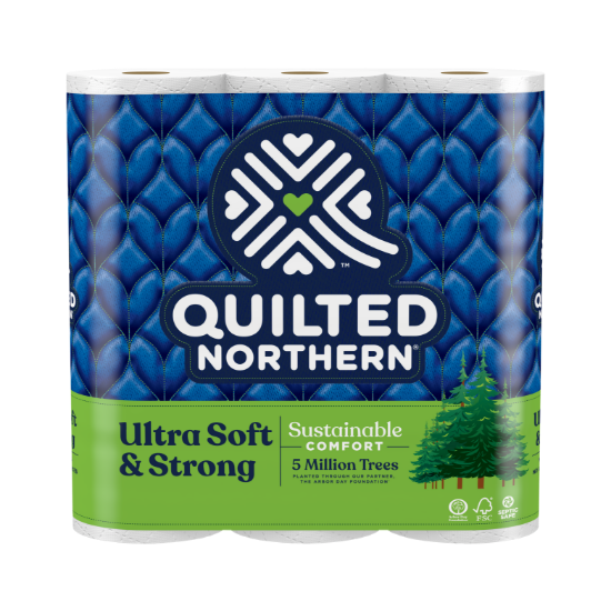 Quilted Northern Ultra Soft and Strong toilet paper.