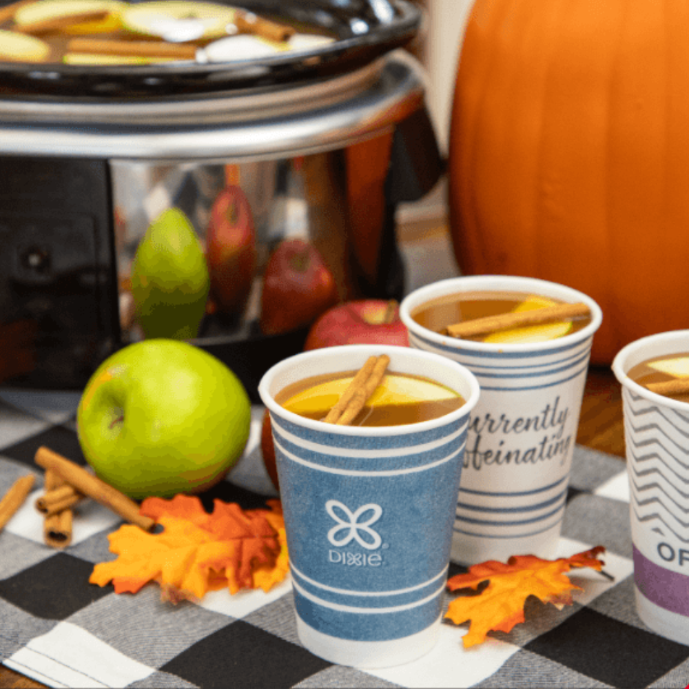 Dixie To Go cups with Pumpkin Apple Cider 