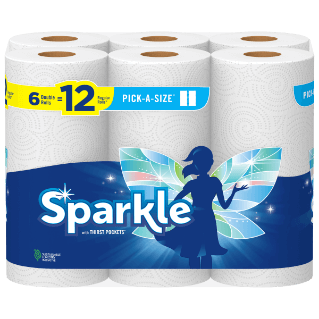 Sparkle 12 regular pick a size paper towels.
