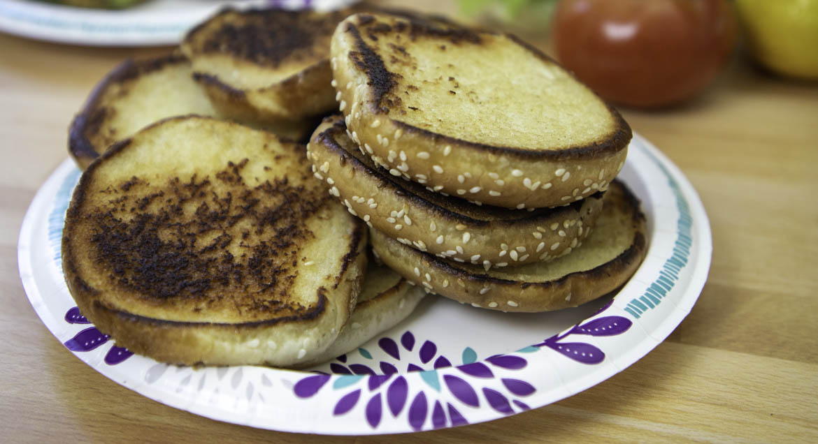 Toasted Hamburger Buns.