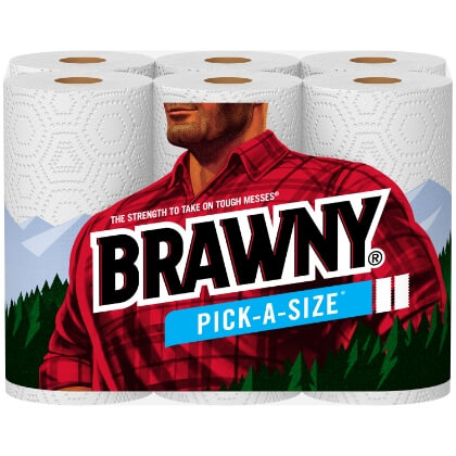 Brawny pick a size paper towels.