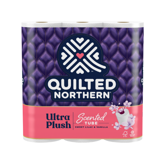 Quilted Northern Ultra Plush Scented Tube toilet paper.