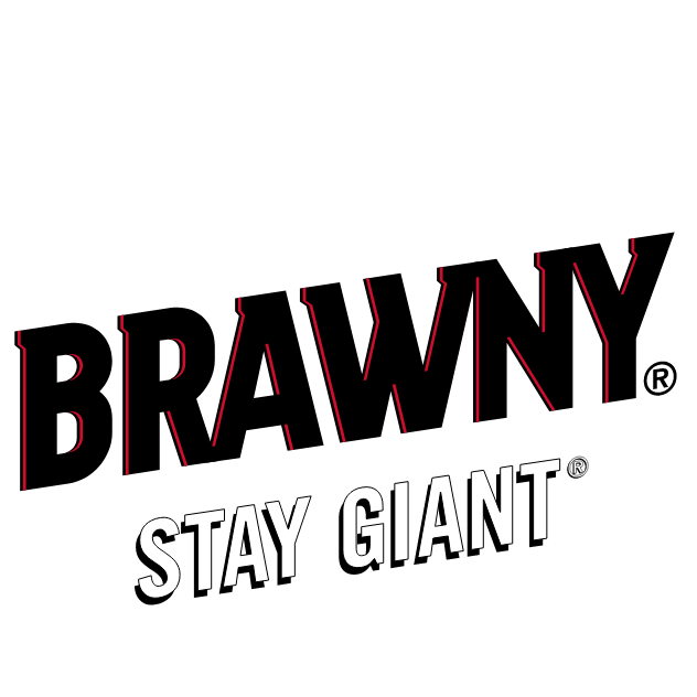 Logo with Brawny. Stay Giant.